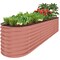 Best Choice Products 8x2x2ft Metal Raised Garden Bed, Oval Outdoor Planter Box w/ 4 Support Bars